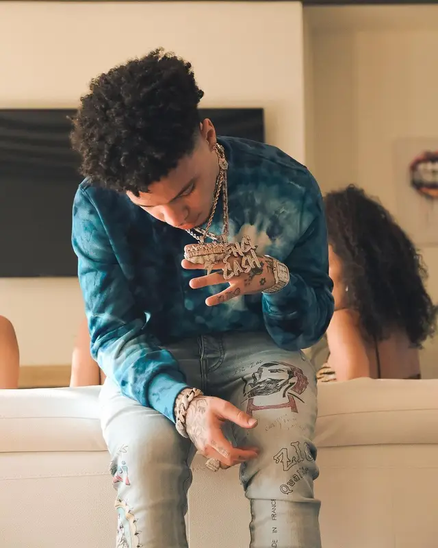 Lil Mosey outfit in Amiri and Zig-Zag World, 2022
