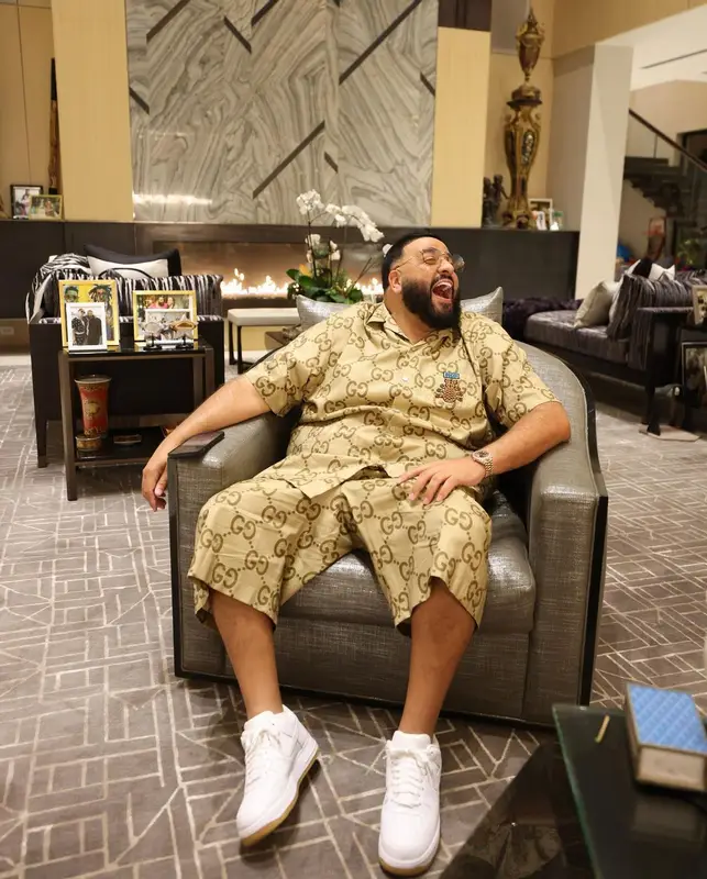 DJ Khaled outfit in Gucci and Nike, 2022