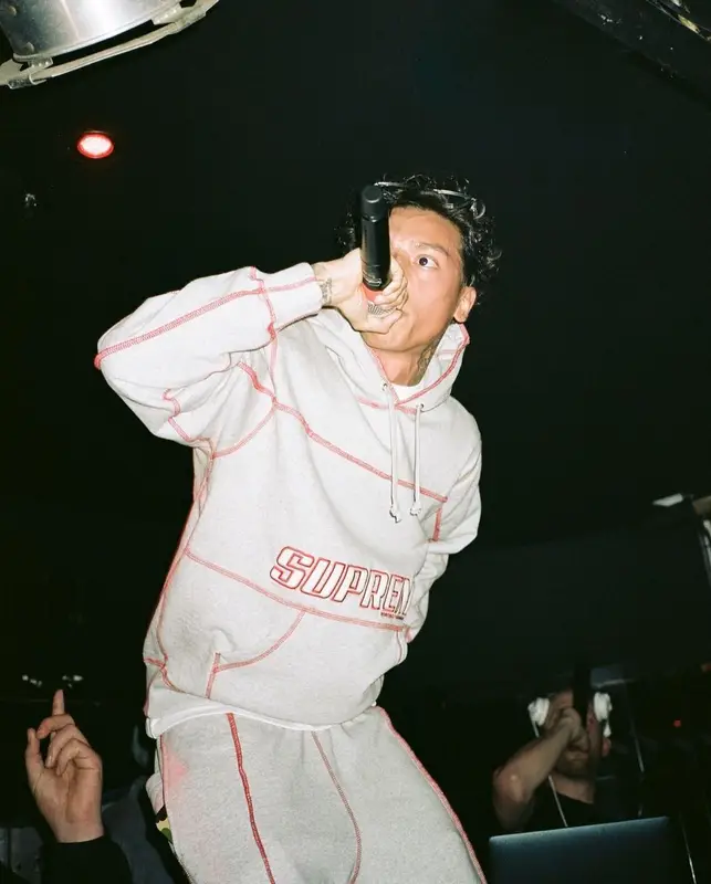 Central Cee outfit in Supreme, Nike, and Louis Vuitton, 2022
