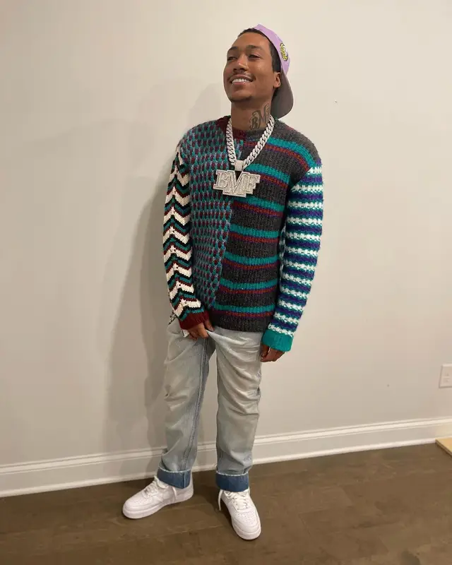 Lil Meech outfit in Marni, Gallery Dept., and Nike, 2022