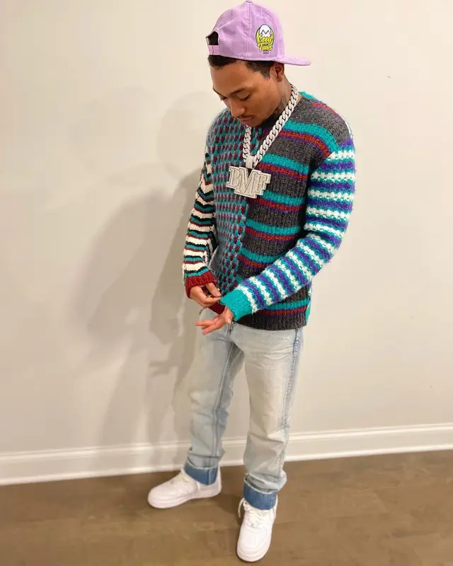 Lil Meech outfit in Marni, Gallery Dept., and Nike, 2022