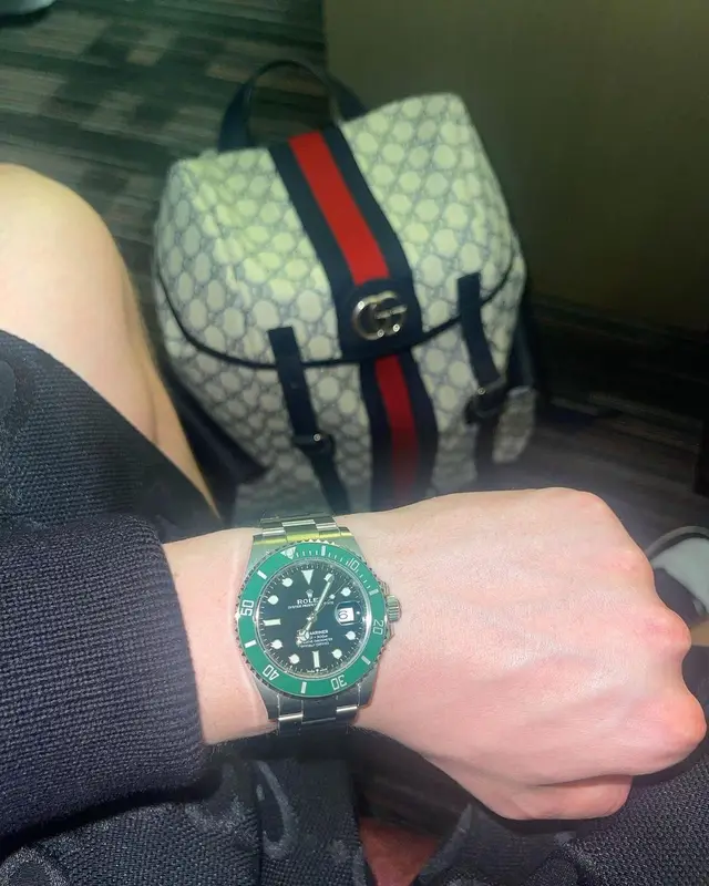 Aitch outfit in Gucci and Nike, 2022