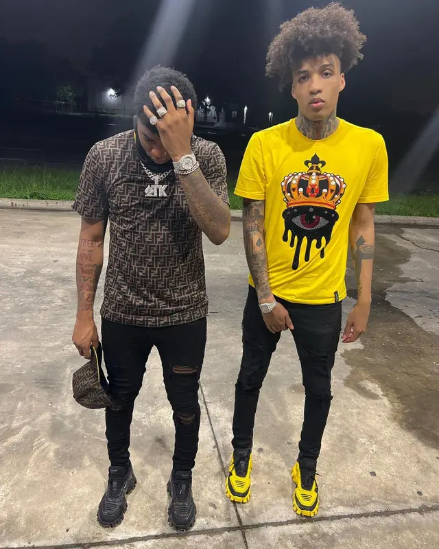Yungeen Ace outfit in Amiri, Prada, and Fendi, 2022