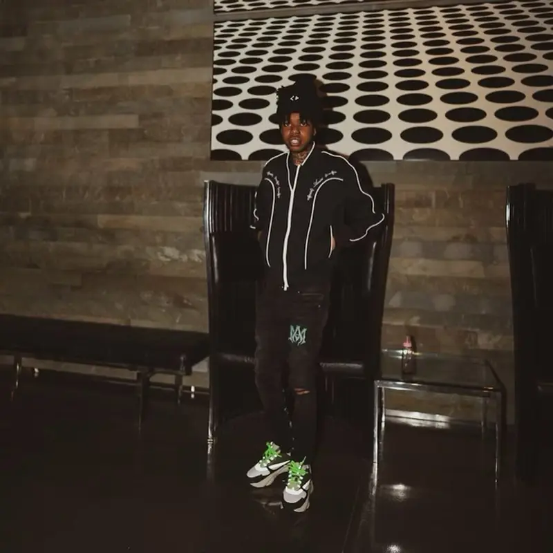 Lil Poppa outfit in Amiri and Dior, 2022