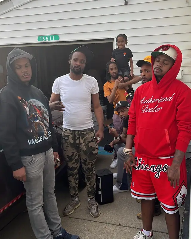 Babyface Ray outfit in Just Don and Mitchell & Ness, 2022