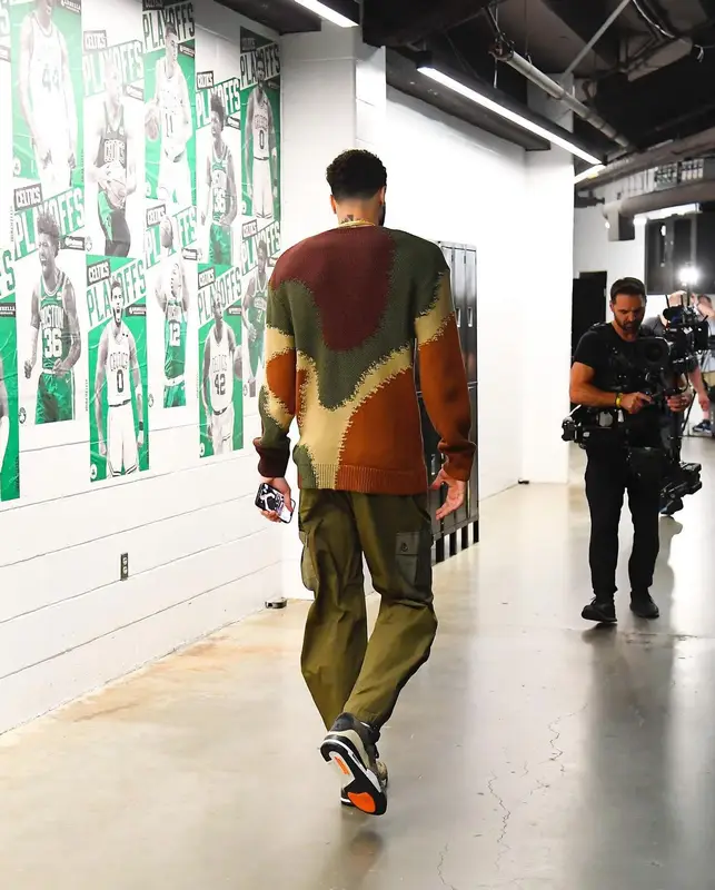 Jayson Tatum outfit in Dolce & Gabbana and Jordan, 2022