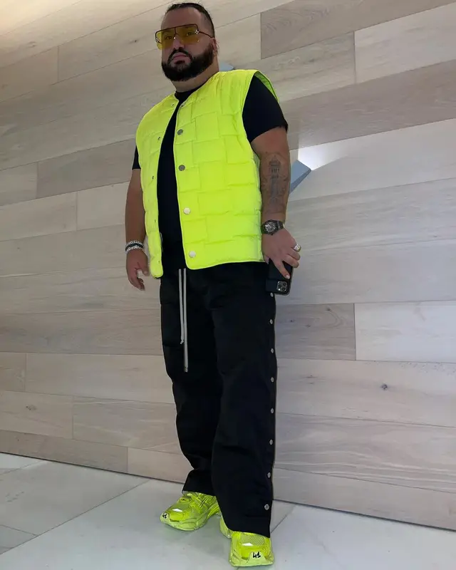Cash outfit in Bottega Veneta, Rick Owens, and Louis Vuitton, 2022