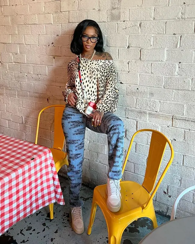 Dess Dior outfit in R13, Rhude, and Saint Laurent, 2022