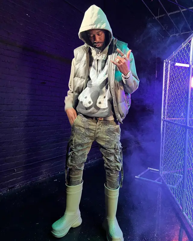 Desiigner outfit in Givenchy, Amiri, and Fendi, 2022