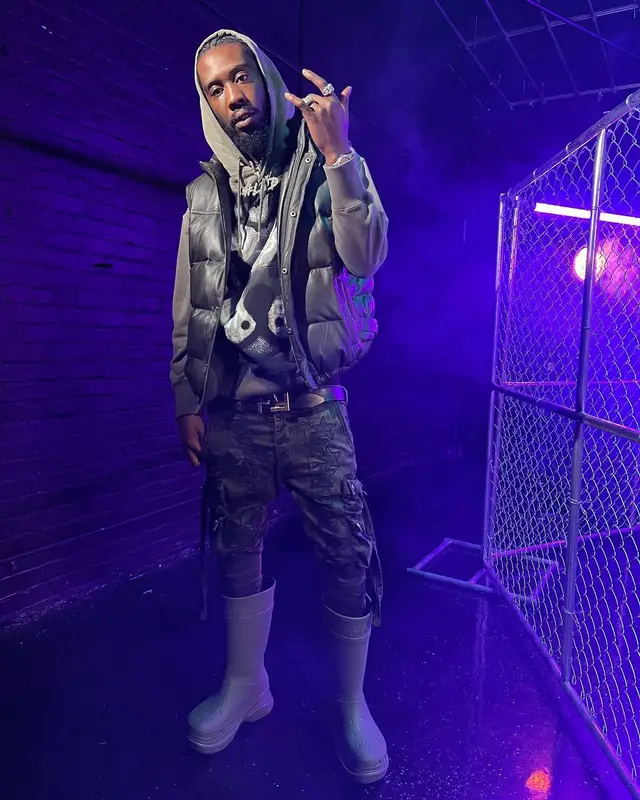 Desiigner outfit in Givenchy, Amiri, and Fendi, 2022