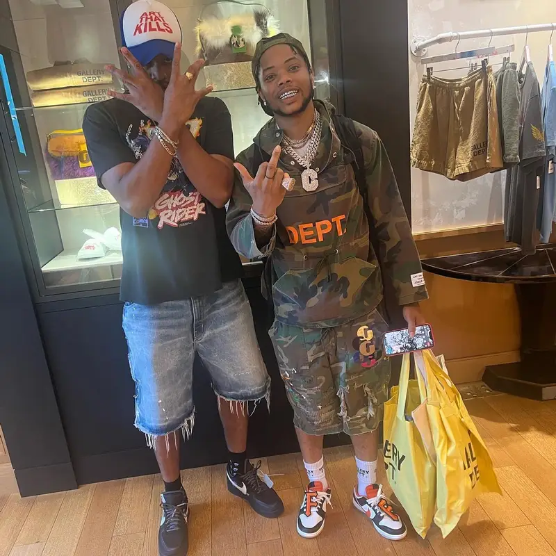 Lil Migo outfit in Gallery Dept. and Nike, 2022