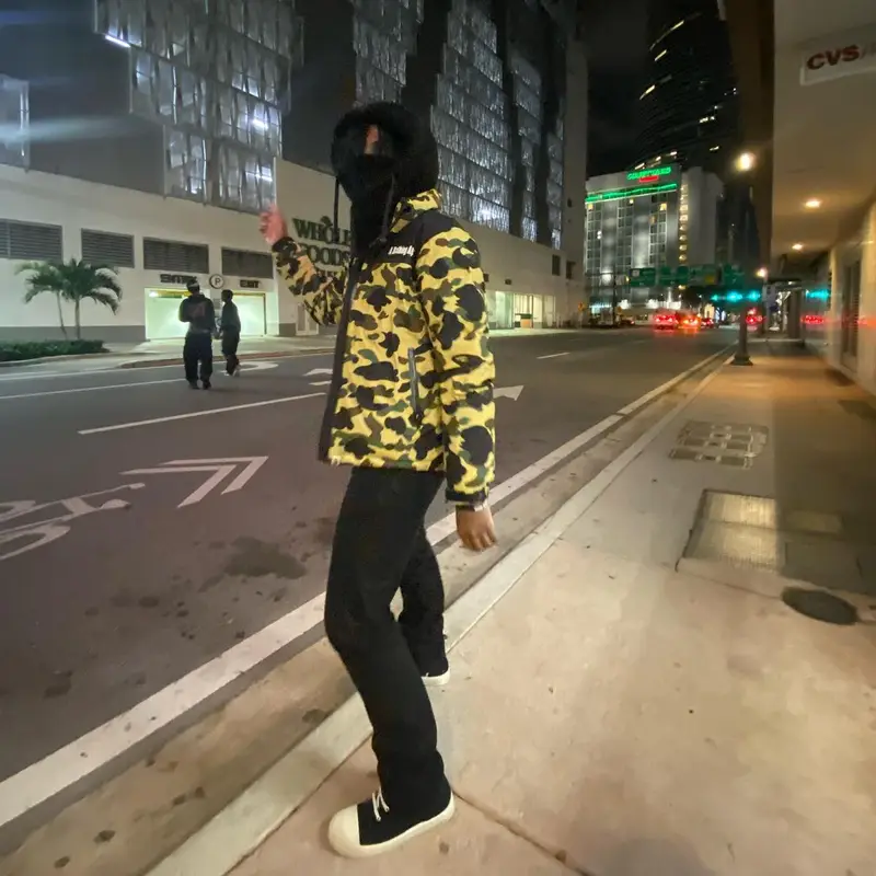sgpwes outfit in Bape, Alyx, and Rick Owens, 2022