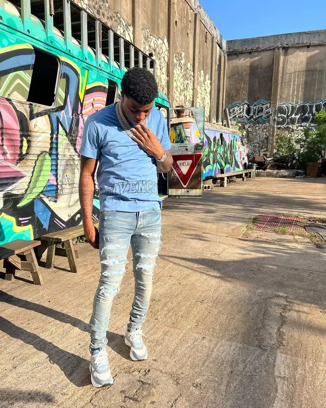 Yungeen Ace outfit in Givenchy, Amiri, and Dior, 2022