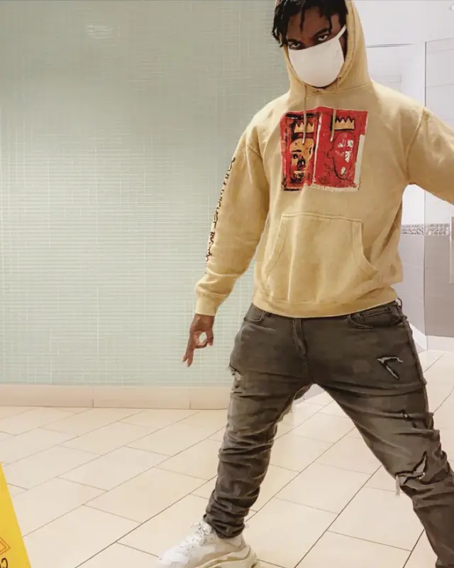 YourRAGE outfit in Jean-Michel Basquiat, Ksubi, and Balenciaga, 2020
