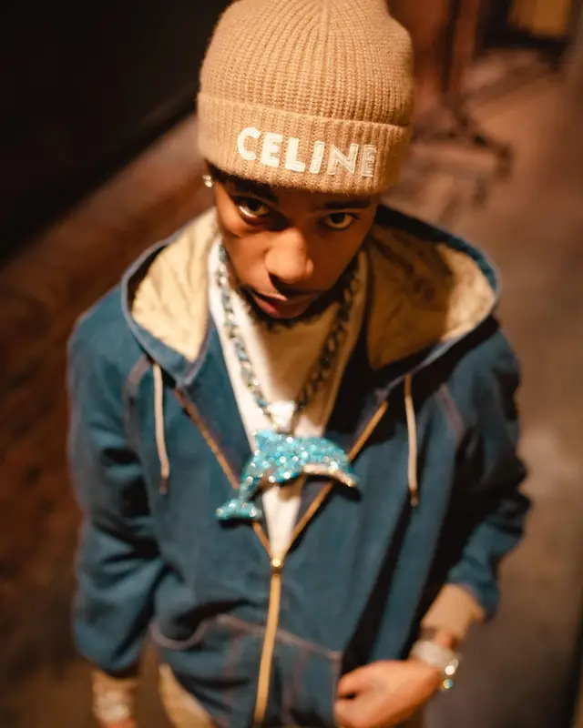Key Glock outfit in Gucci, Celine, and The North Face, 2022