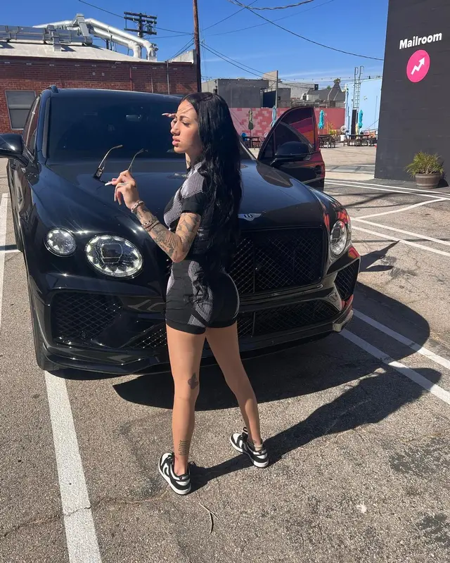 Bhad Bhabie outfit in Nike, Dior, and Cartier, 2022