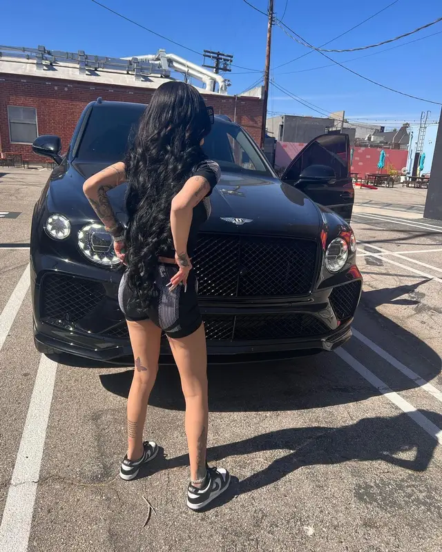 Bhad Bhabie outfit in Nike, Dior, and Cartier, 2022