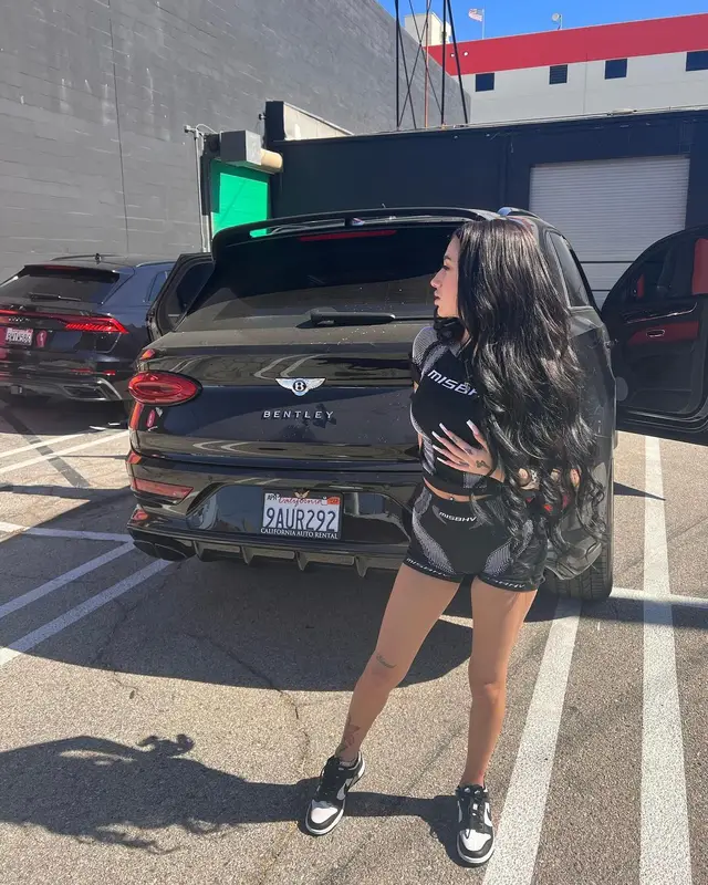Bhad Bhabie outfit in Nike, Dior, and Cartier, 2022
