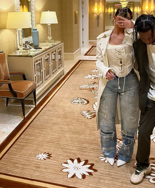 Kylie Jenner outfit in Dion Lee, Heron Preston, and Ruby Stella, 2022