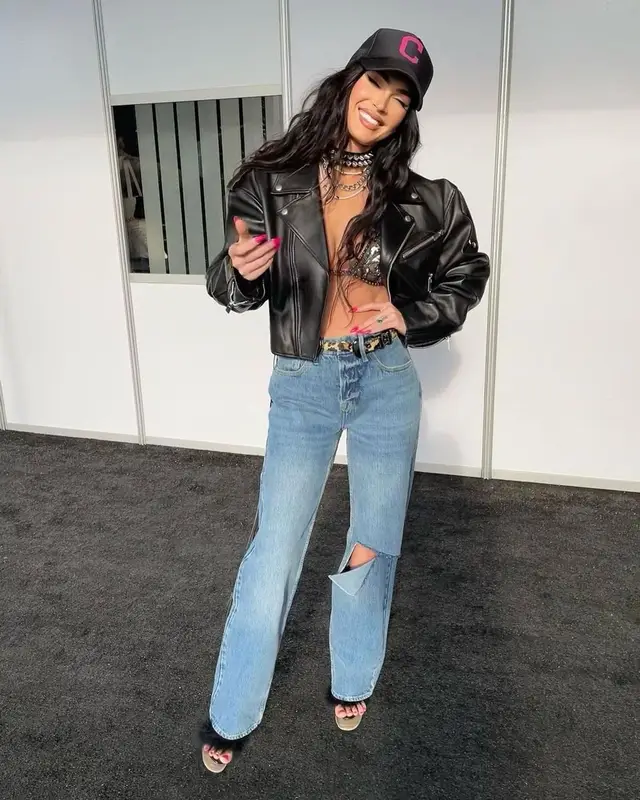 Megan Fox outfit in Magda Butrym, Dundas, and Good American, 2022