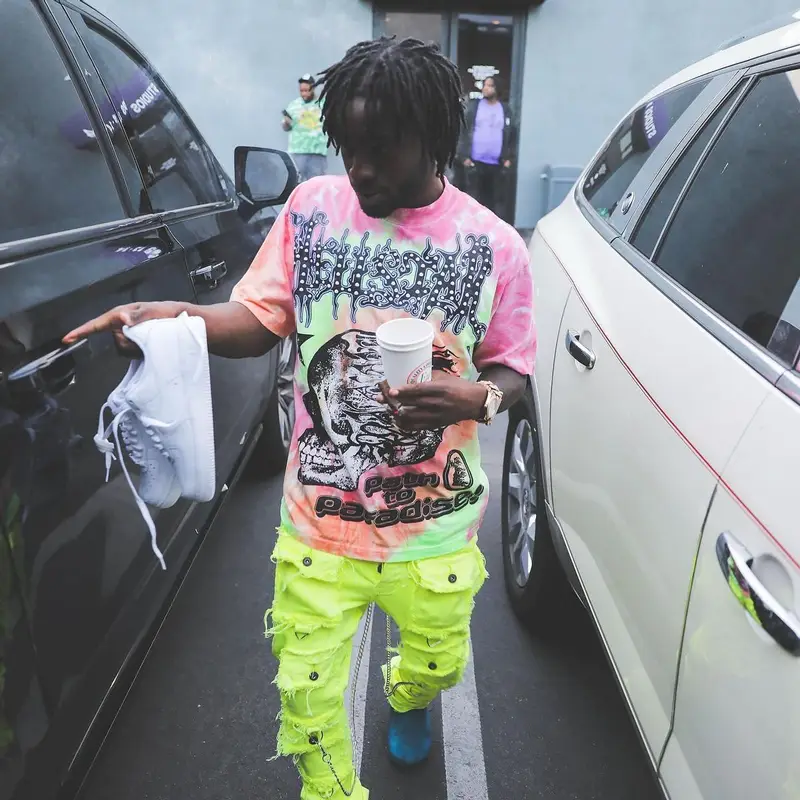 Lil Dann outfit in Hellstar, Valabasas, and Marni, 2022