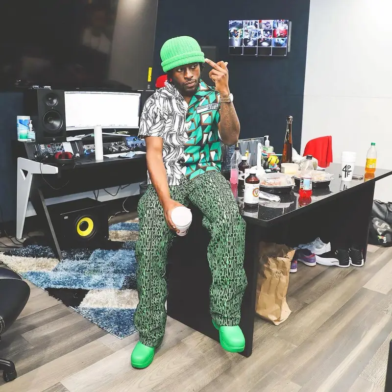 Lil Dann outfit in Prada, Cactus Plant Flea Market, and Bottega Veneta, 2022