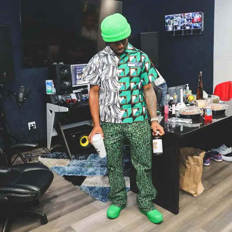 Lil Dann outfit in Prada, Cactus Plant Flea Market, and Bottega Veneta, 2022