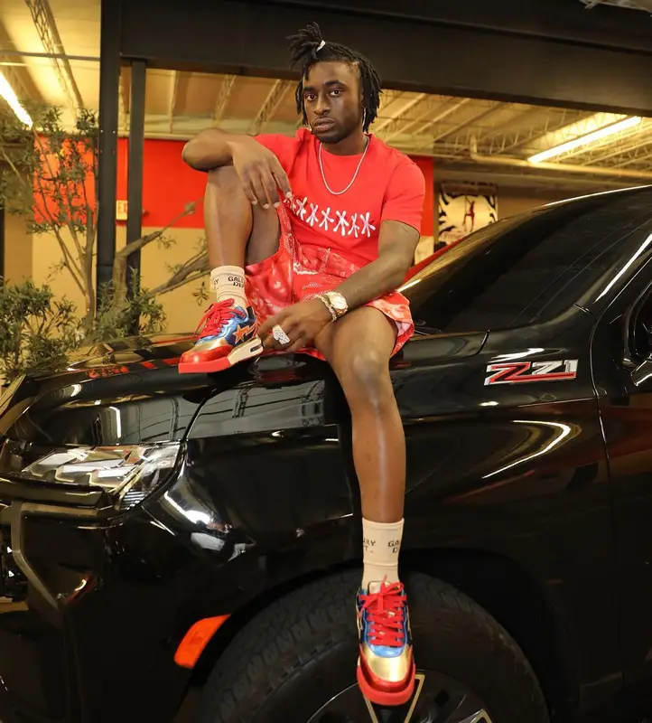 Lil Dann outfit in Givenchy, Bape, and Gallery Dept., 2022