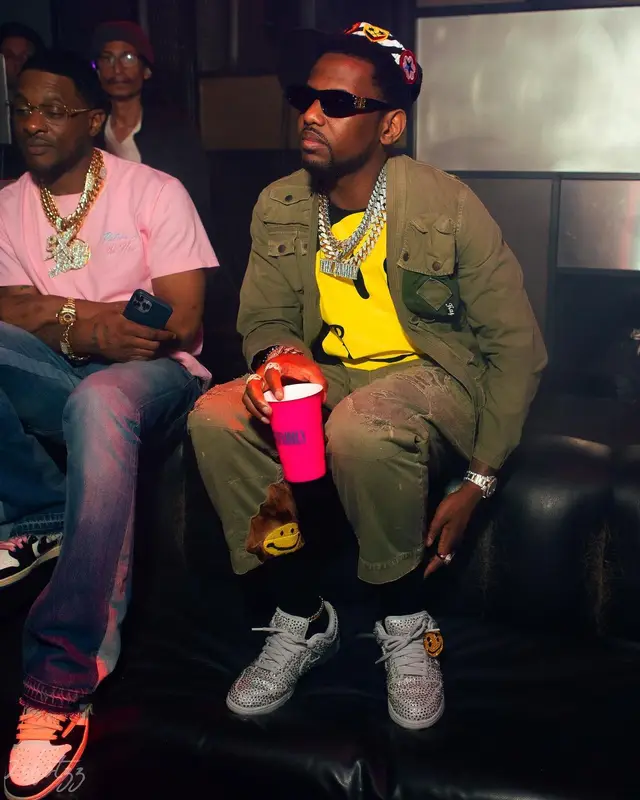Fabolous outfit in Kapital, Balenciaga, and Off-White, 2022