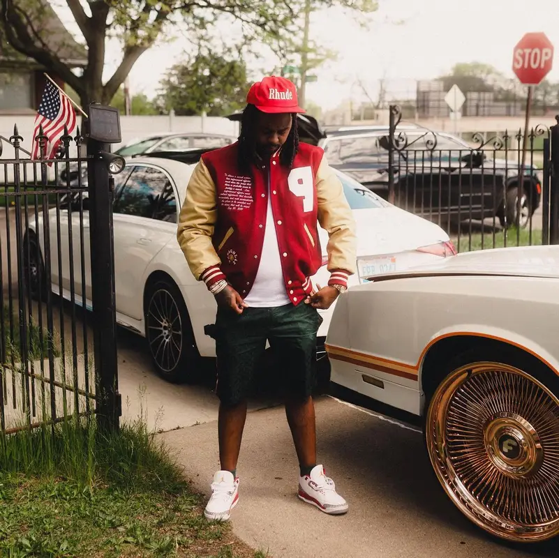 Babyface Ray outfit in Supreme, Rhude, and Hanes, 2022