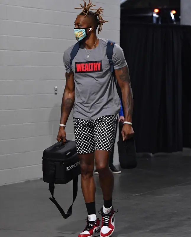 Dwight Howard outfit in The Wealthy Brand, Dolce & Gabbana, and Nike, 2021