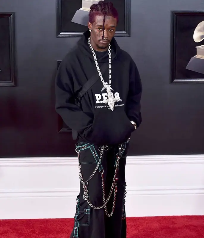 Lil Uzi Vert outfit in Balenciaga, Nike, and Undercover, 2018