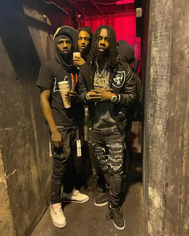 PGF Nuk outfit in Vlone, Purple Brand, and Jordan, 2022
