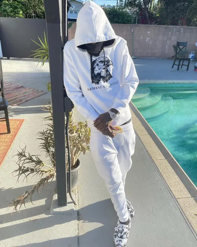 PGF Nuk outfit in Armani Exchange and Champion, 2022