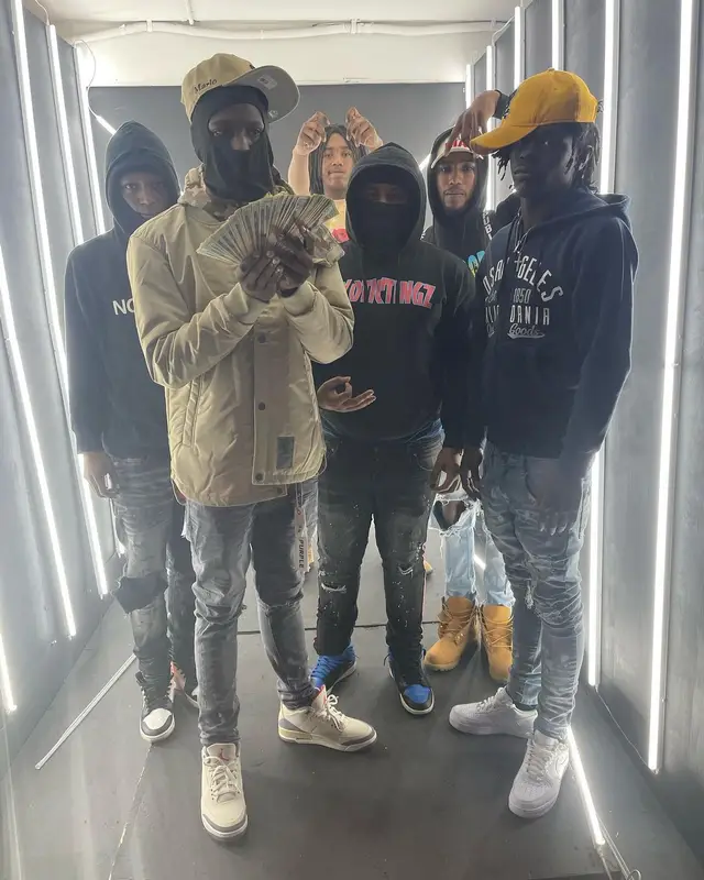 PGF Nuk outfit in Purple Brand, Jordan, and New Era, 2022