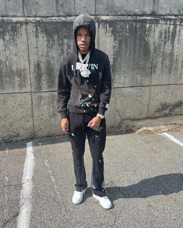 Nardo Wick outfit in Lanvin, Nike, and Gallery Dept., 2022
