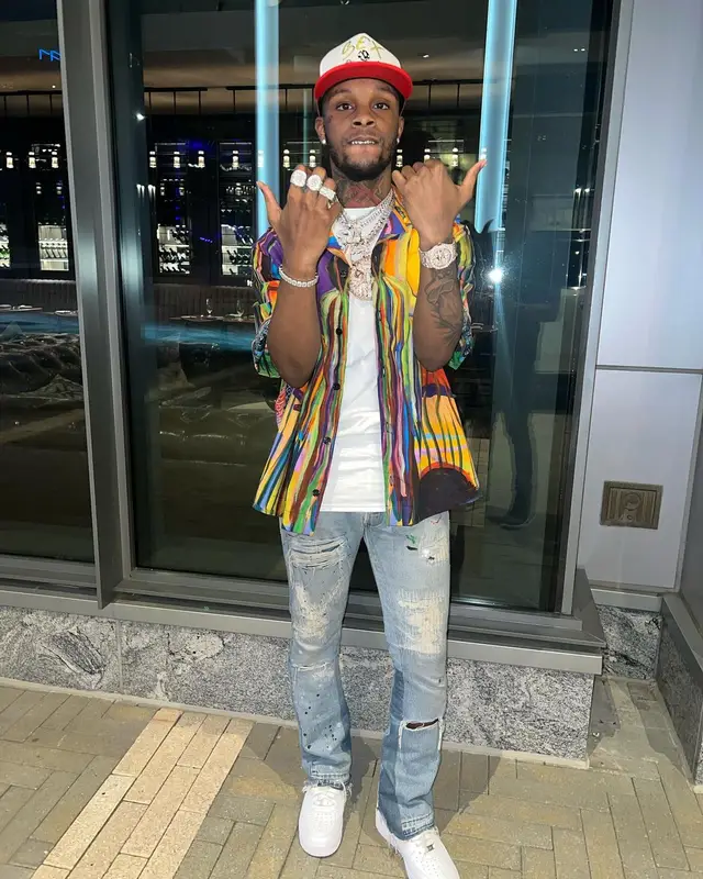 Toosii outfit in Givenchy, Chrome Hearts, and Matty Boy, 2022