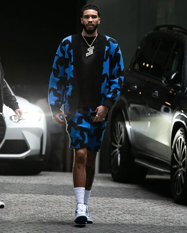 Jayson Tatum outfit in Keiser Clark and Jordan, 2022
