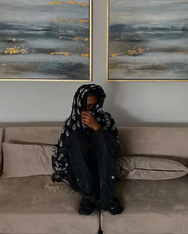 Lil Benny outfit in Rick Owens, Alexander McQueen, and Nike, 2022