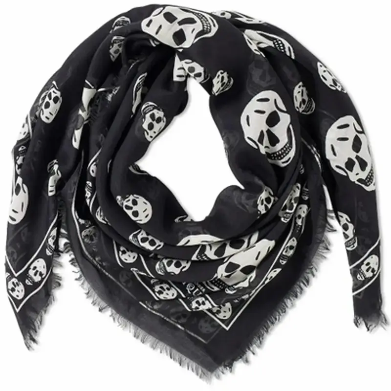 Alexander McQueen Skull Scarf In Black $299