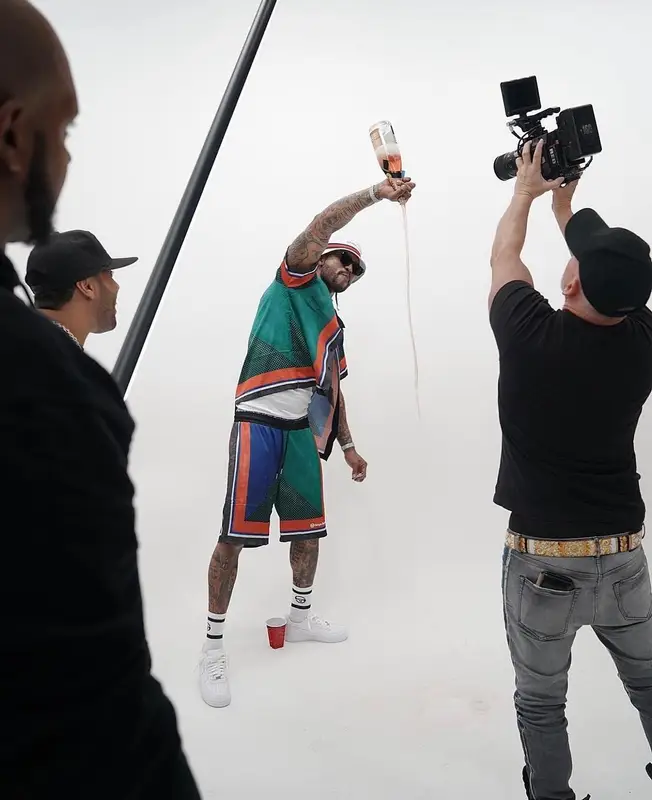 Dave East outfit in Nike and Sergio Tacchini, 2022