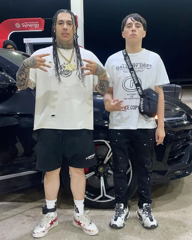 Peso Peso outfit in Gallery Dept., Fear of God, and Bape, 2022