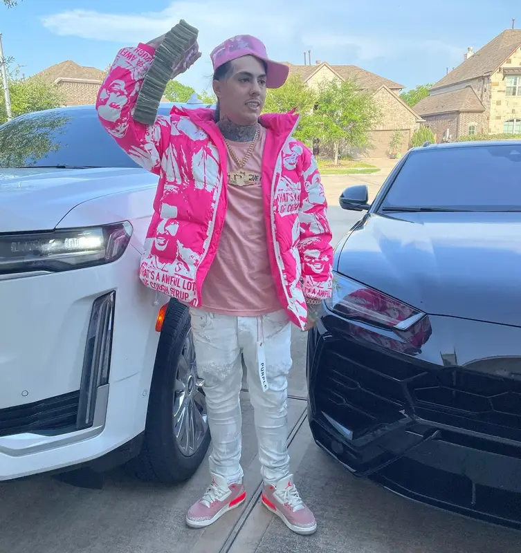 Peso Peso outfit in Cough Syrup, Jordan, and Asaali, 2022