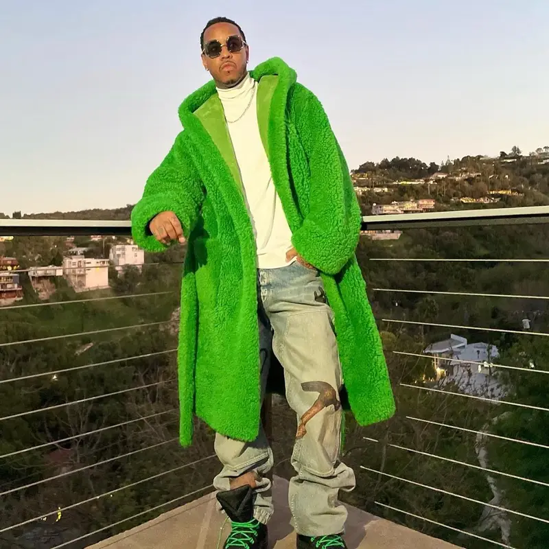 Jeremih outfit in Bottega Veneta and Amiri, 2022