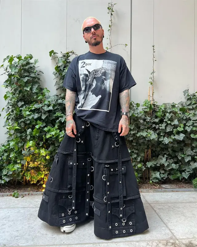 J Balvin outfit in Vintage, Converse, and Balenciaga, 2022