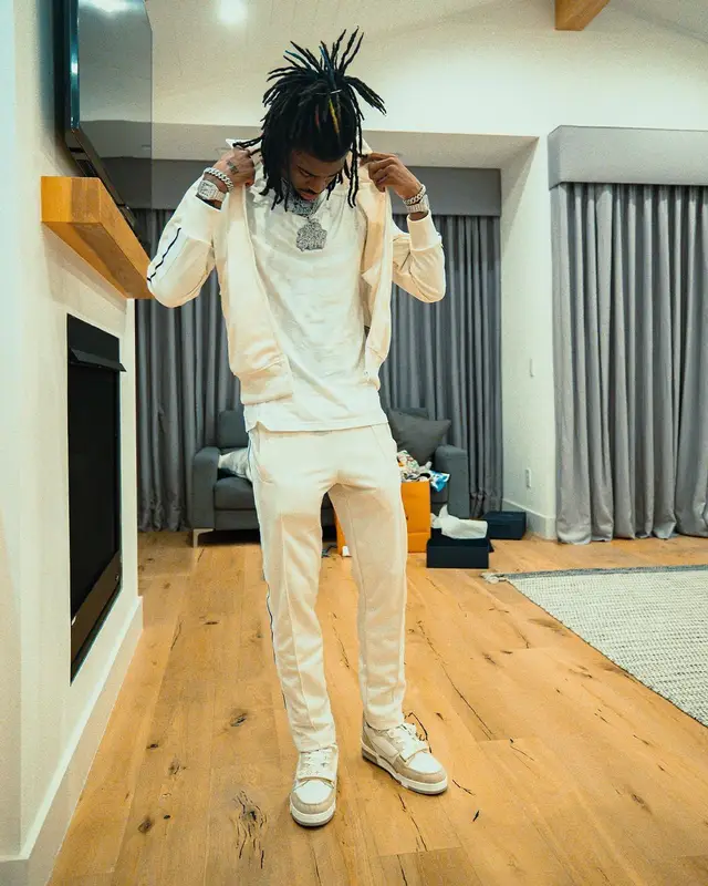 Ja Morant outfit in Palm Angels and Louis Vuitton, 2022