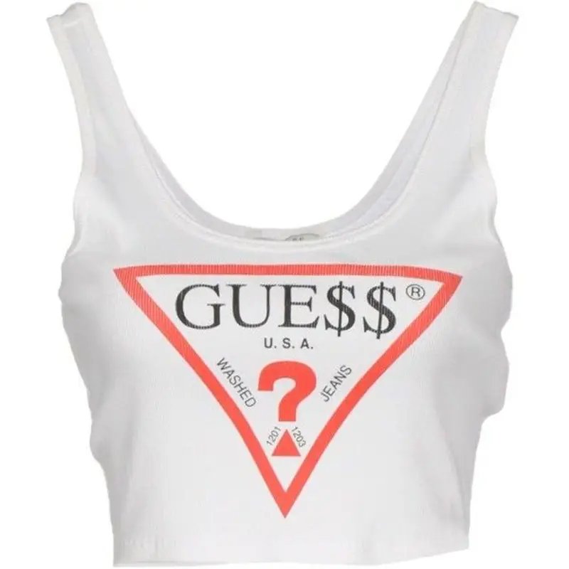 Guess White Logo Top $32