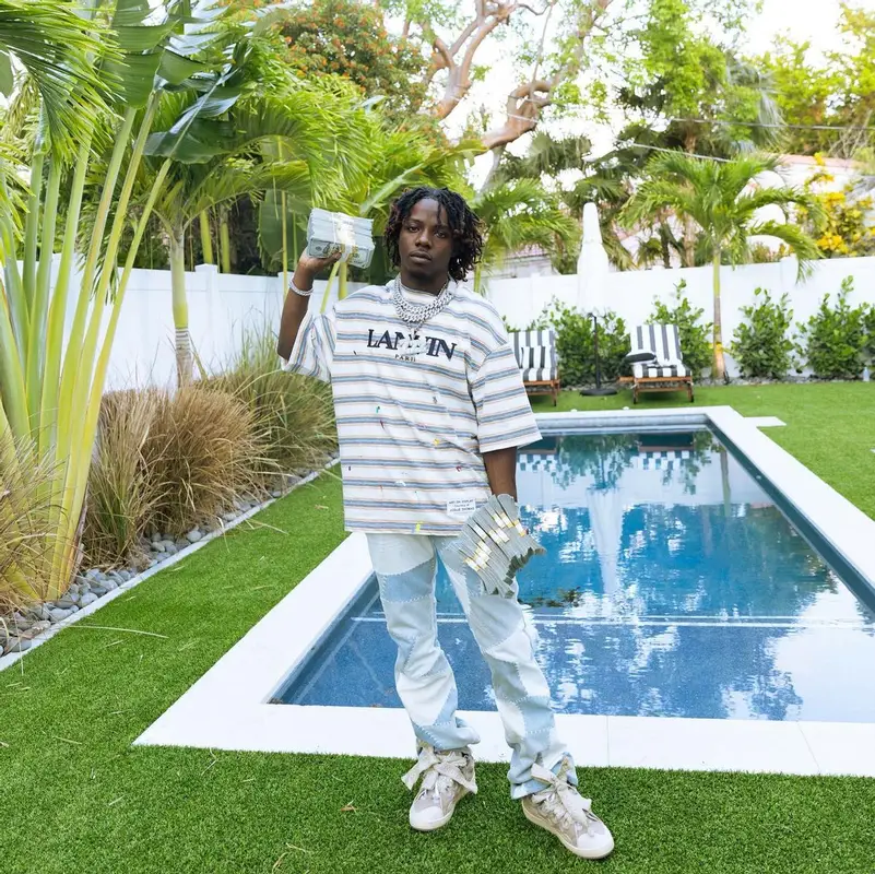 Jackboy outfit in Lanvin, Amiri, and Gallery Dept., 2022