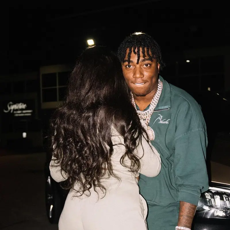 Fredo Bang outfit in Rhude and Nike, 2022