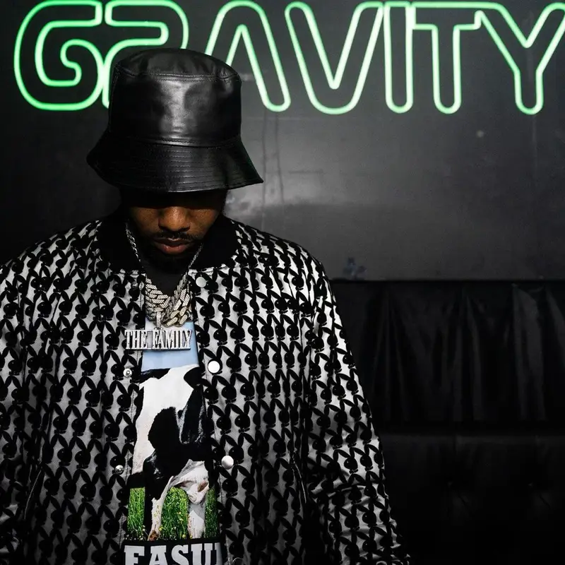 Fabolous outfit in Amiri, Pleasures, and Playboy, 2022